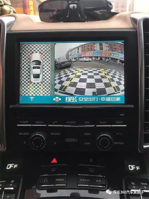保时捷卡宴2011款加装探长4t旗舰版360度汽车全景影像